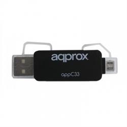 approx APPC33 Adaptador microSD/SD/MMC a USB/micro - Imagen 1